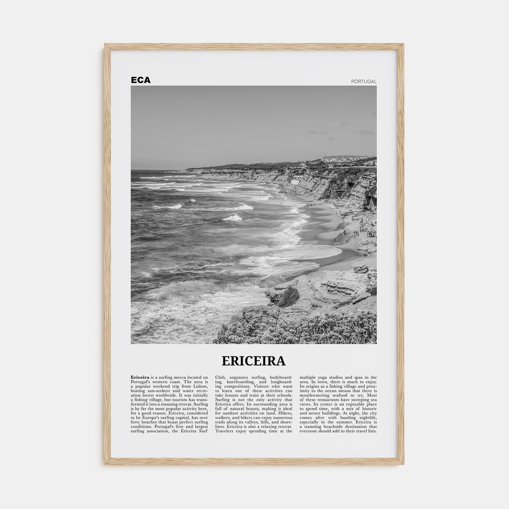 Ericeira Travel B&W Poster