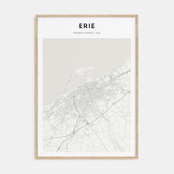 Erie Map Portrait Poster