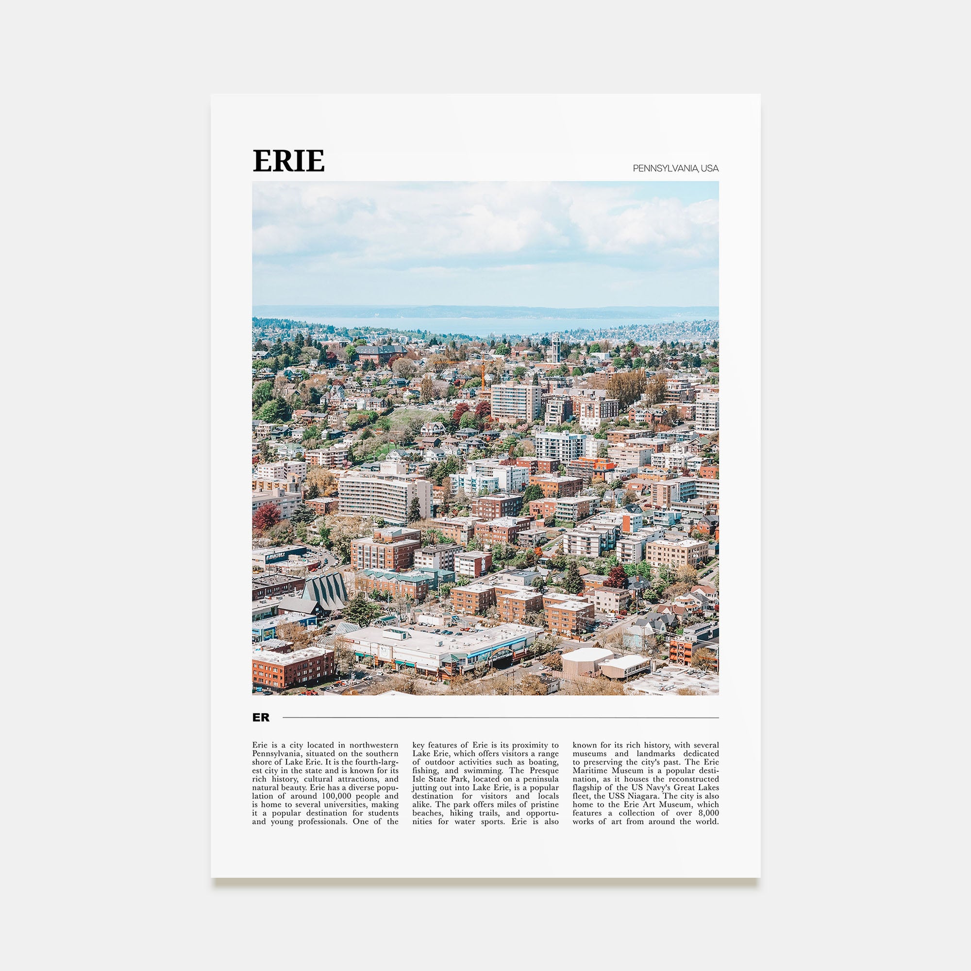 Erie Travel Color Poster