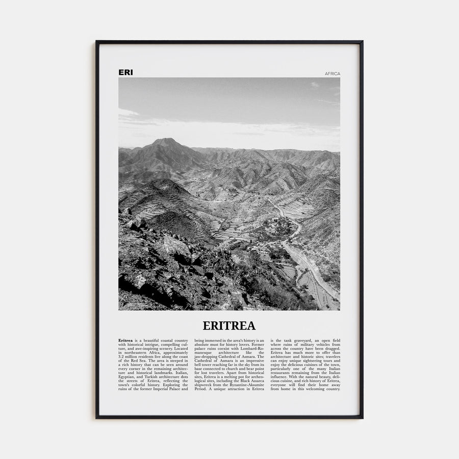Eritrea Travel B&W Poster