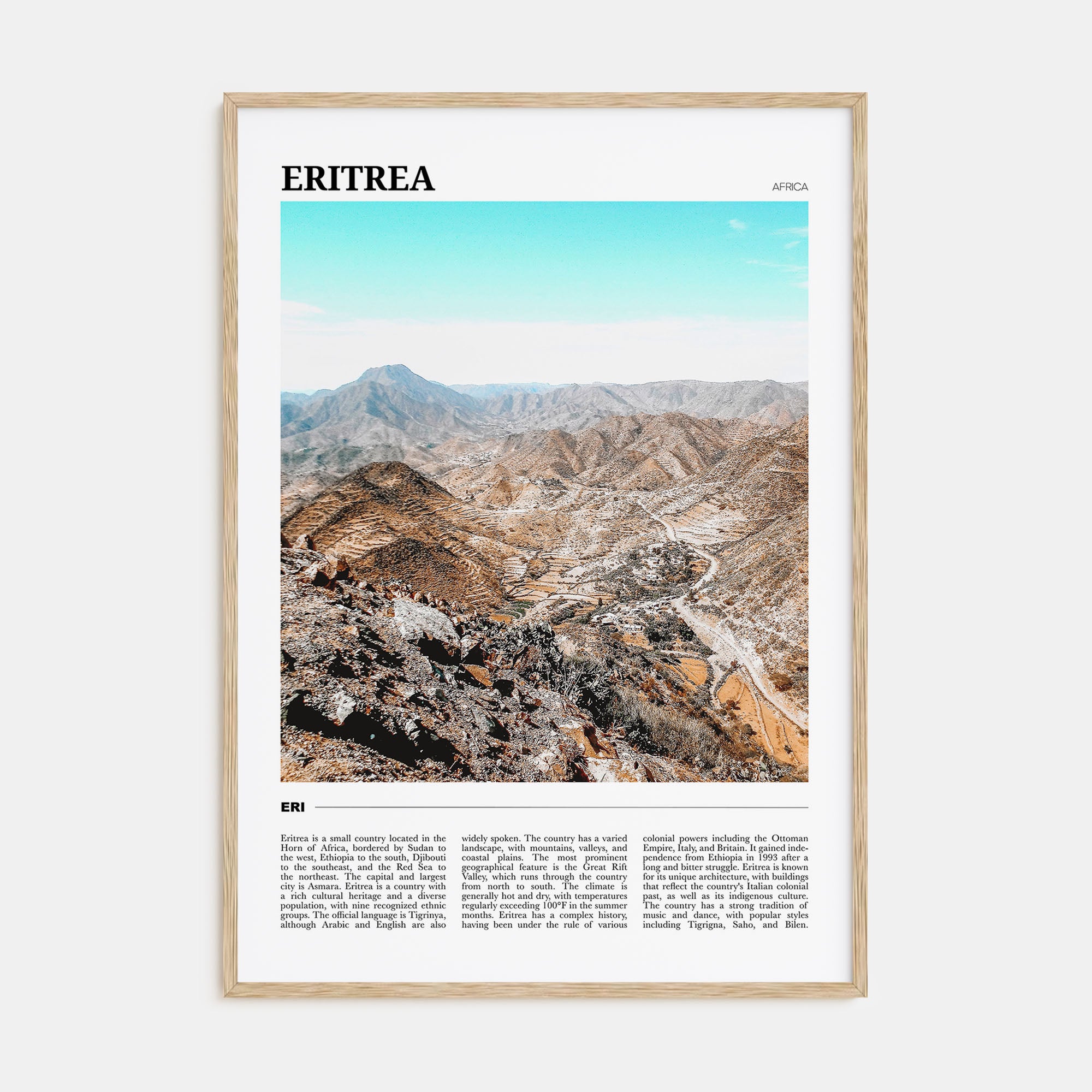 Eritrea Travel Color Poster
