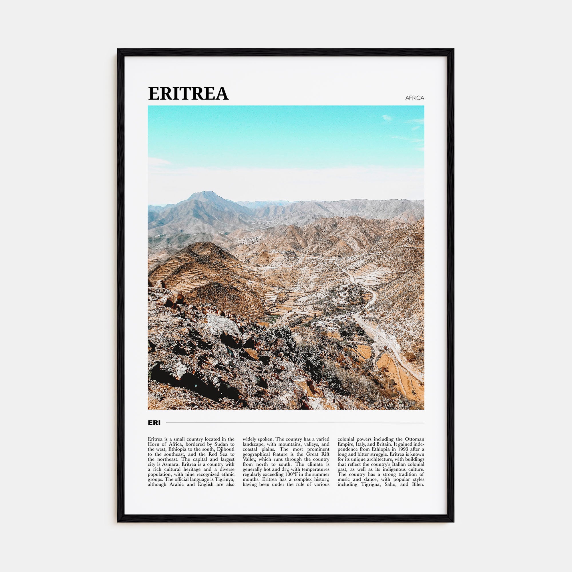 Eritrea Travel Color Poster