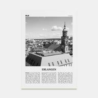 Erlangen Travel B&W Poster