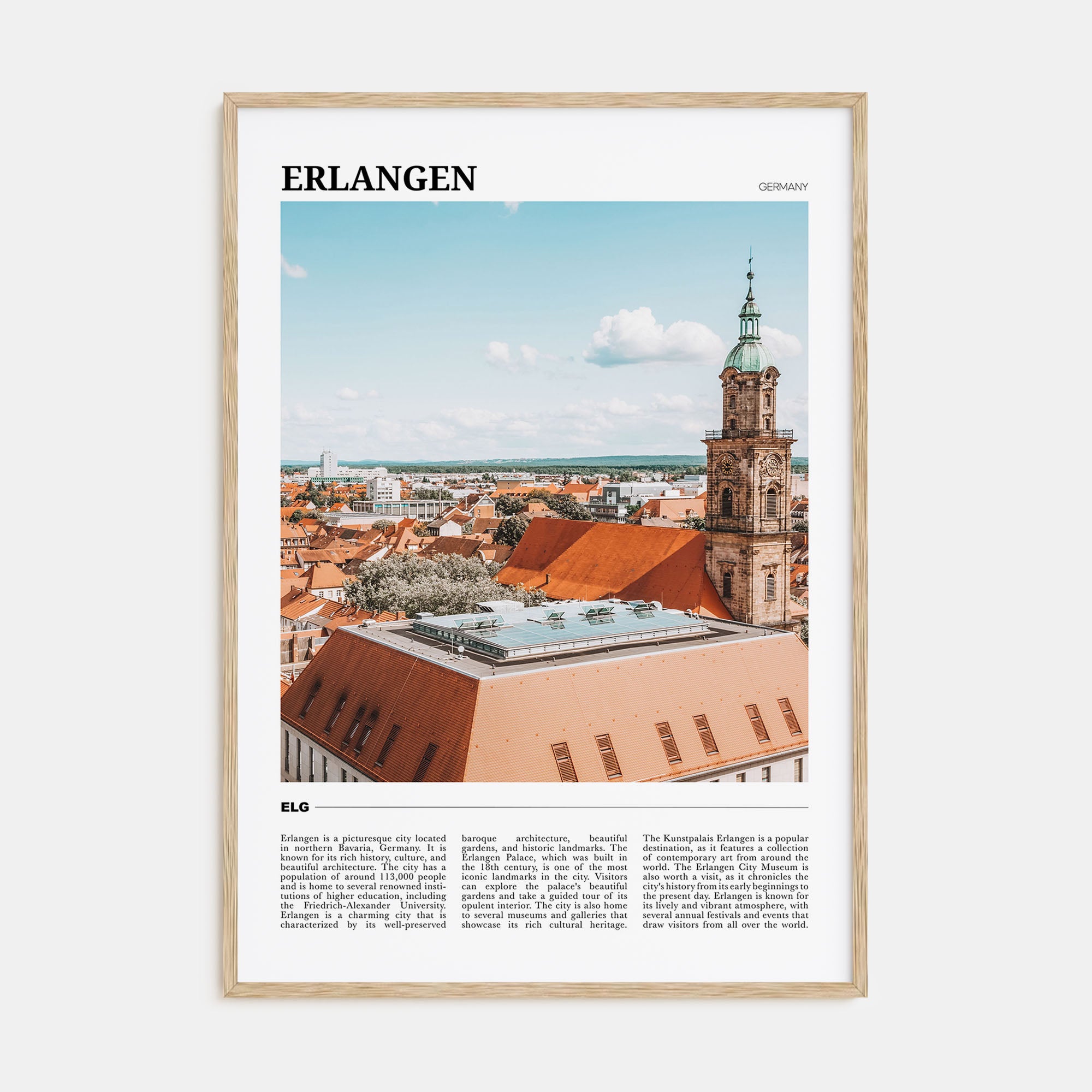 Erlangen Travel Color Poster