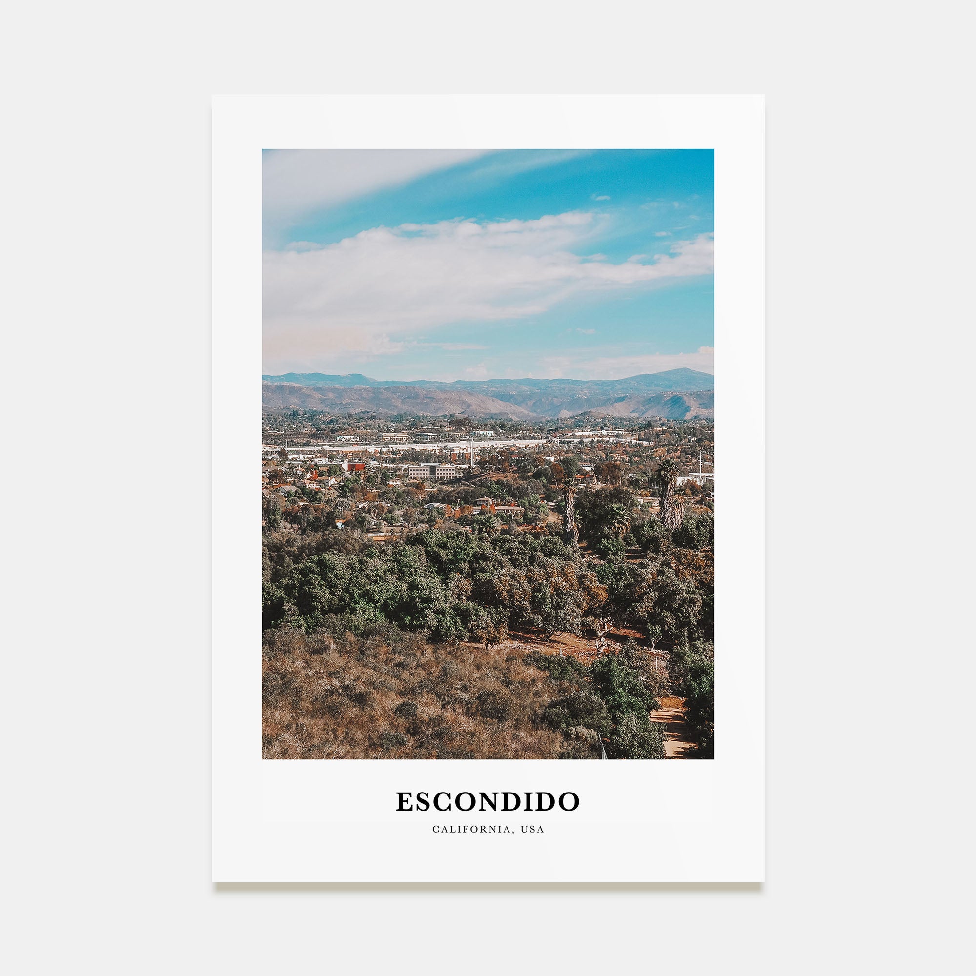 Escondido Portrait Color Poster