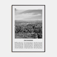 Escondido Travel B&W Poster