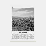 Escondido Travel B&W Poster
