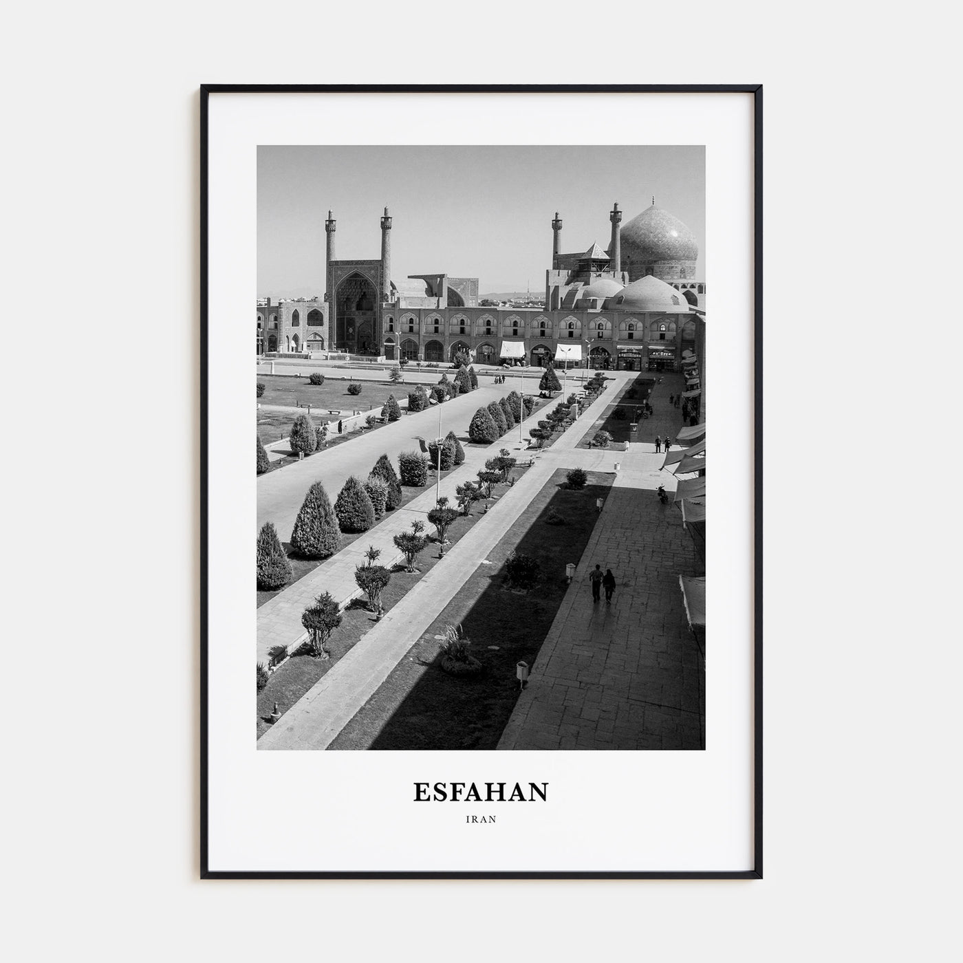 Esfahan Portrait B&W Poster