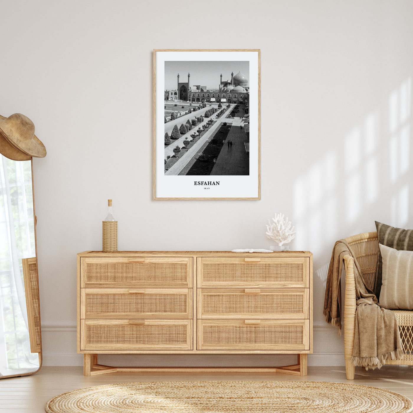 Esfahan Portrait B&W Poster