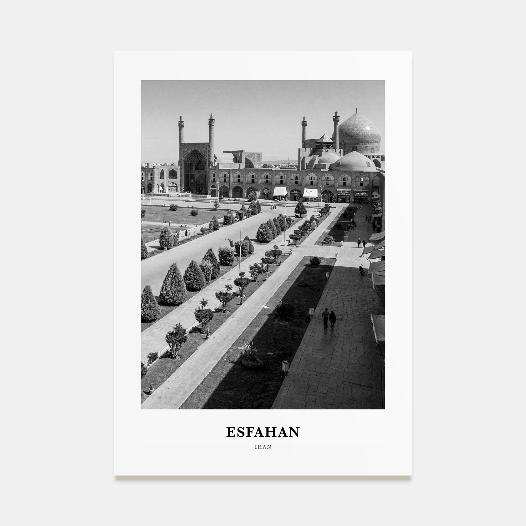 Esfahan Portrait B&W Poster