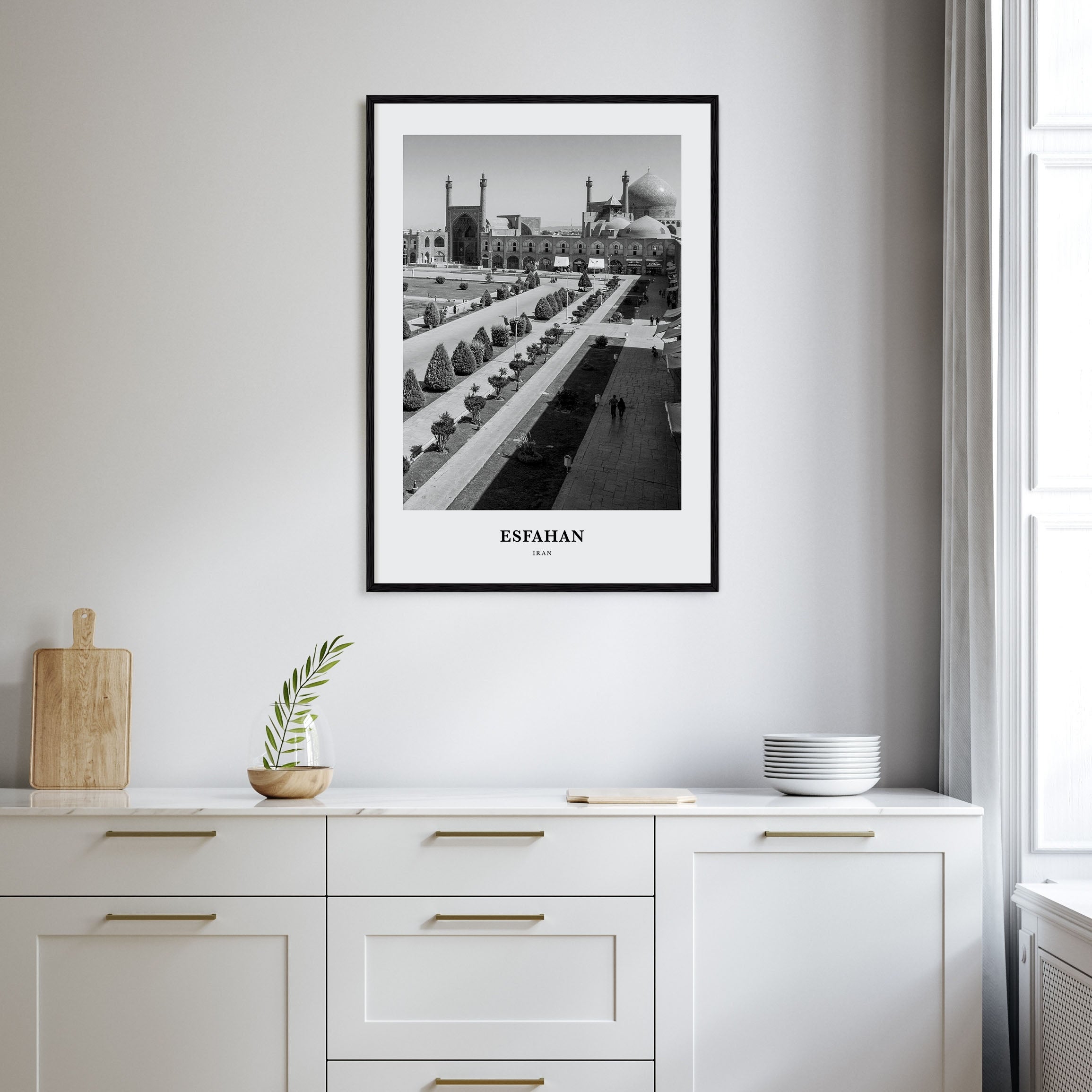 Esfahan Portrait B&W Poster