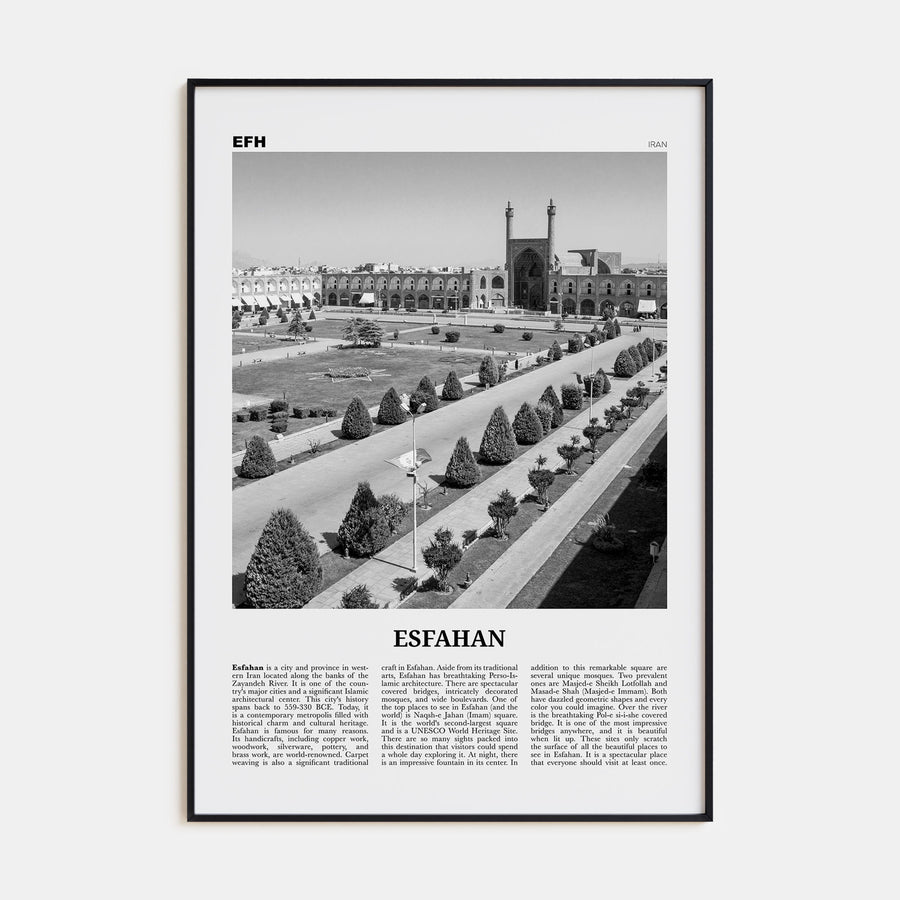 Esfahan Travel B&W Poster