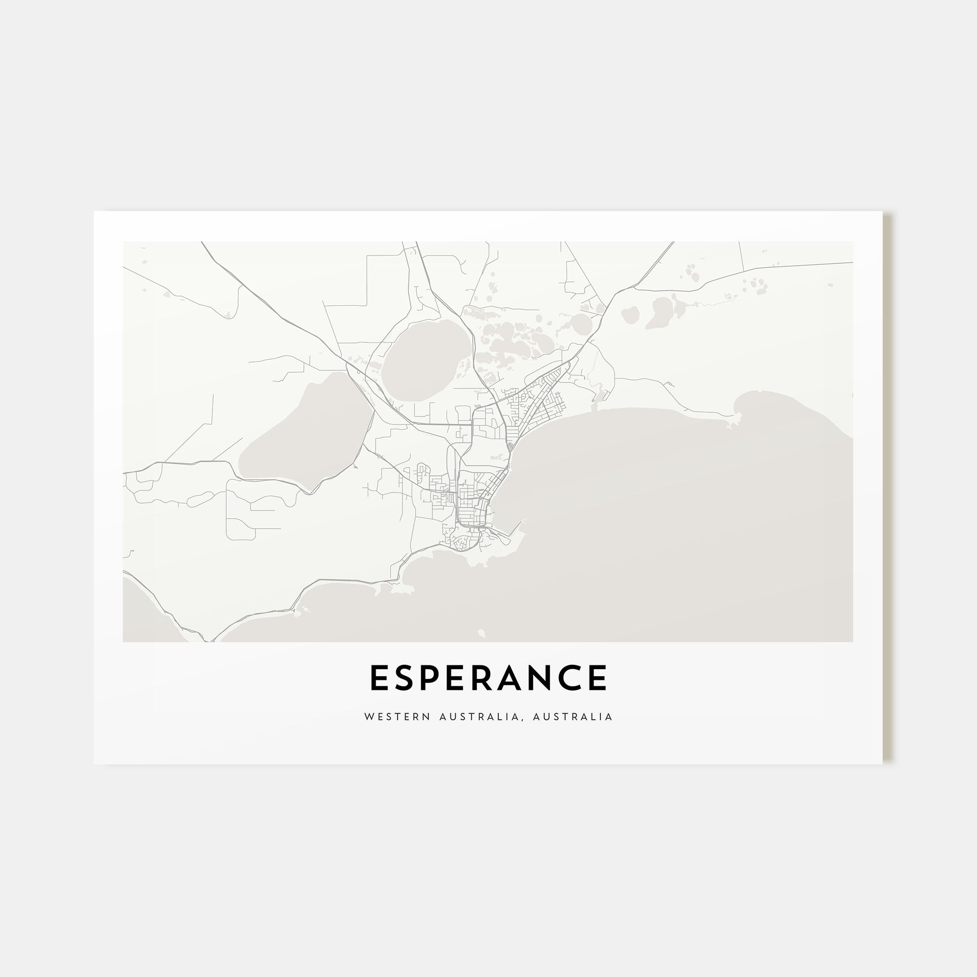 Esperance Map Landscape Poster