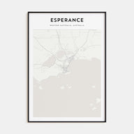 Esperance Map Portrait Poster