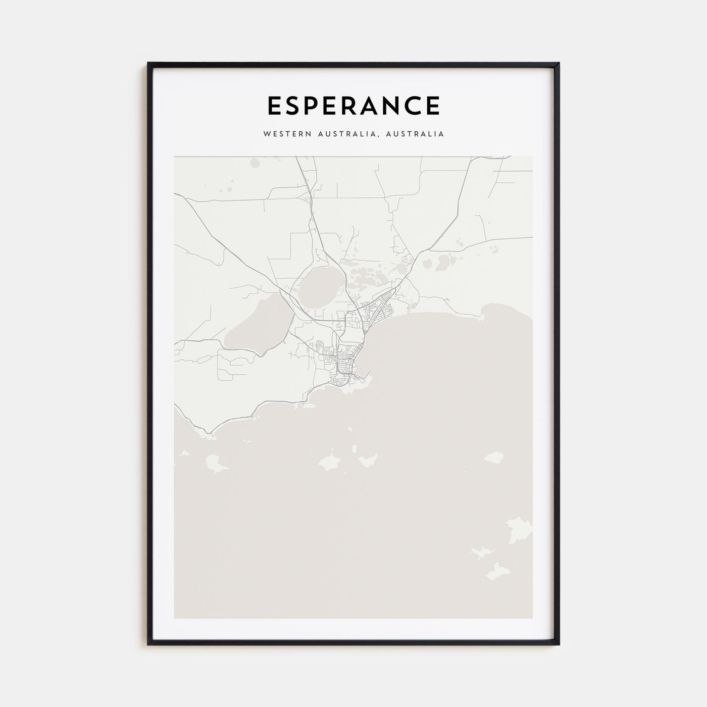 Esperance Map Portrait Poster