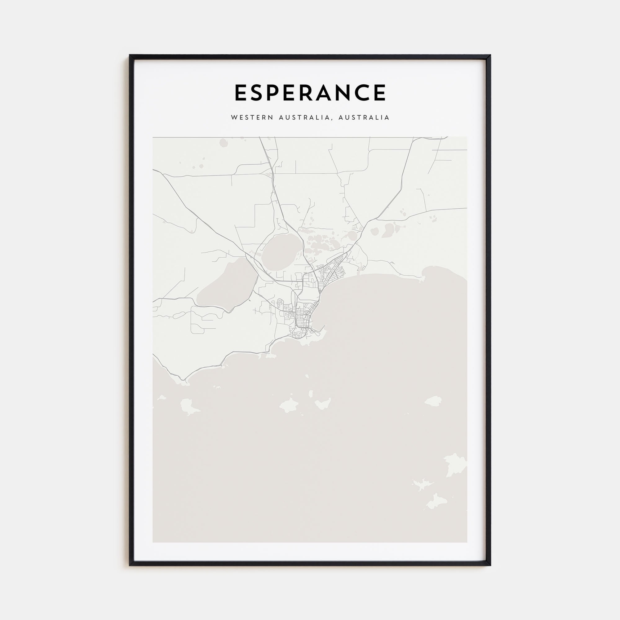 Esperance Map Portrait Poster