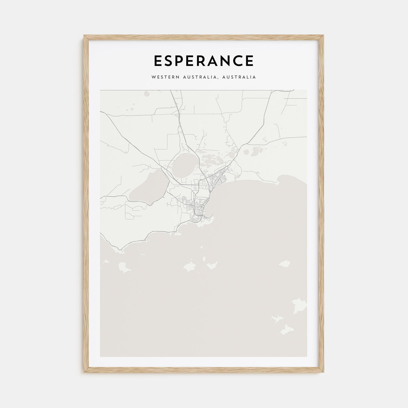 Esperance Map Portrait Poster