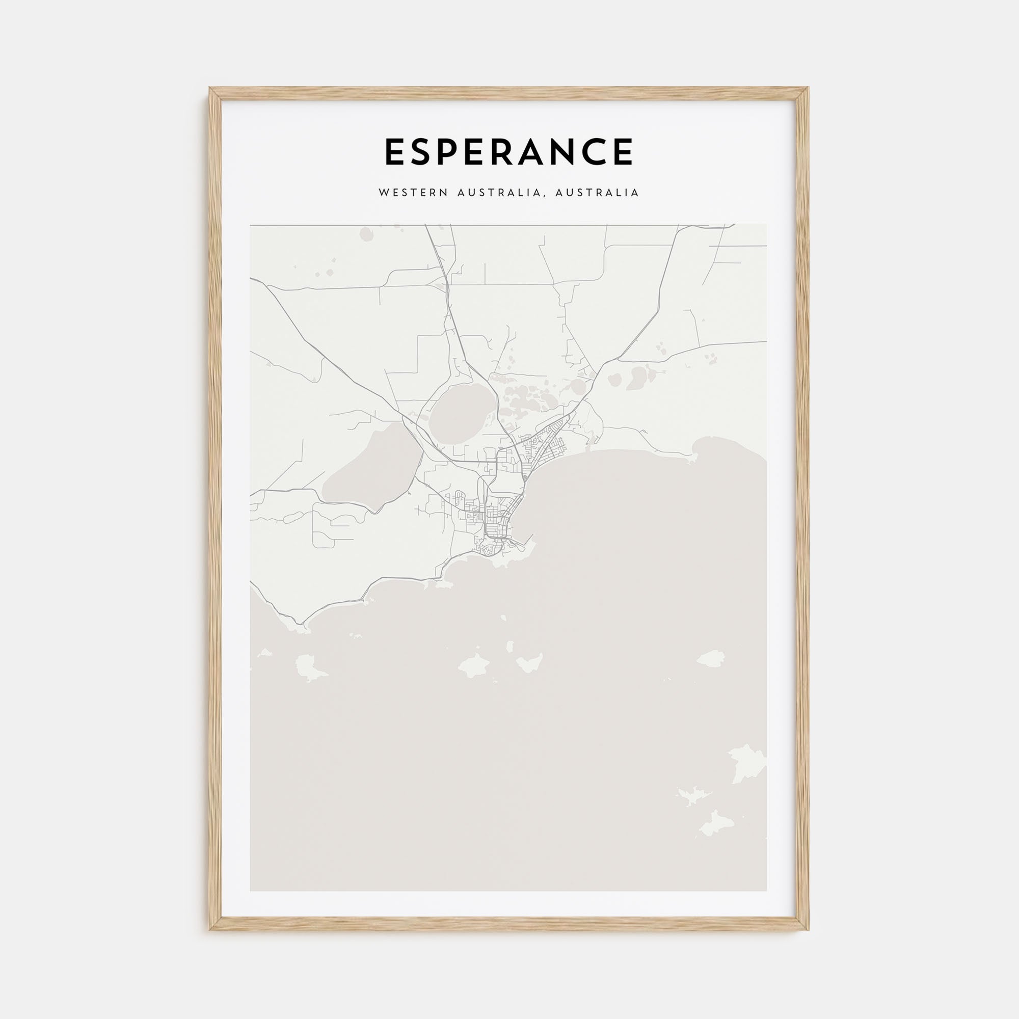 Esperance Map Portrait Poster