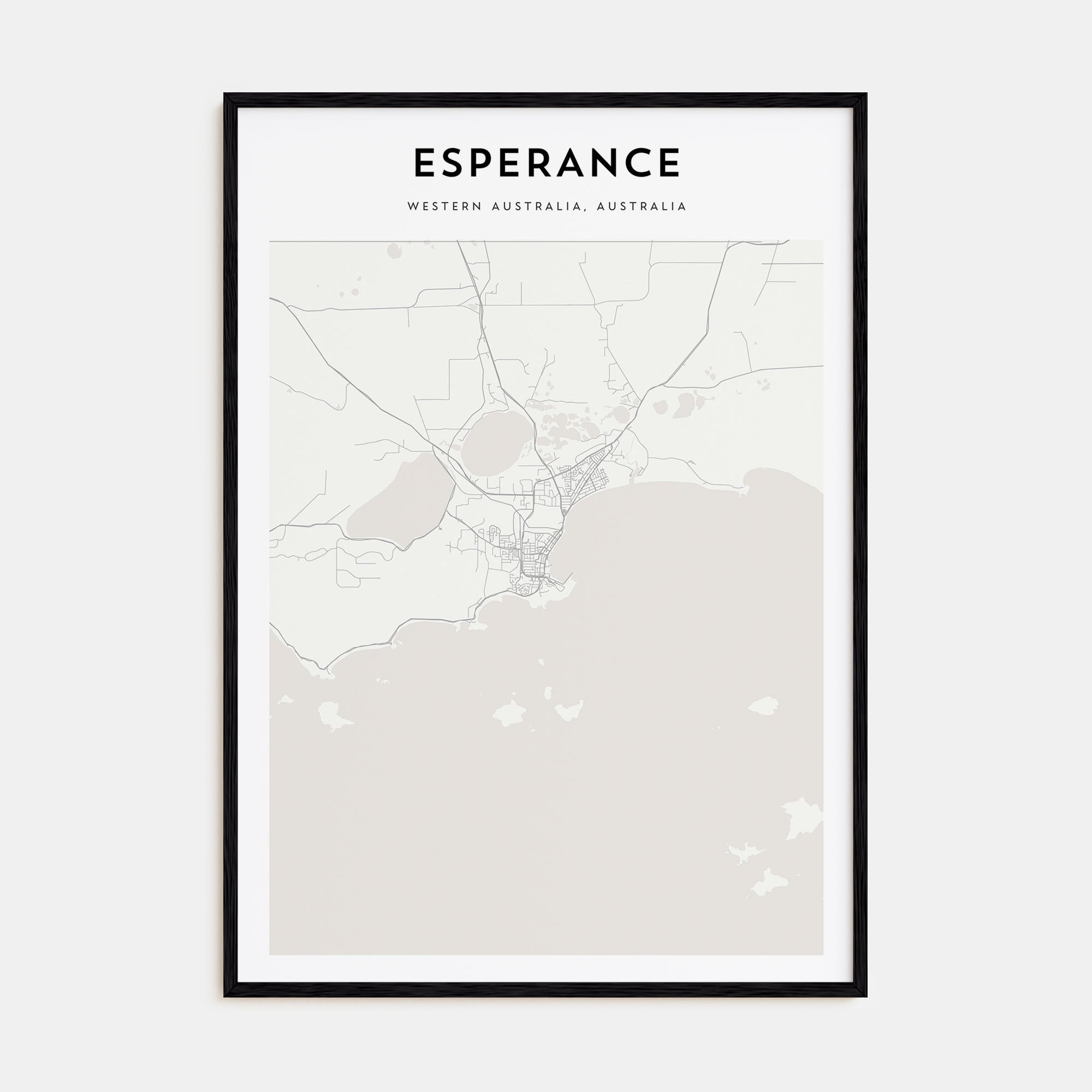 Esperance Map Portrait Poster