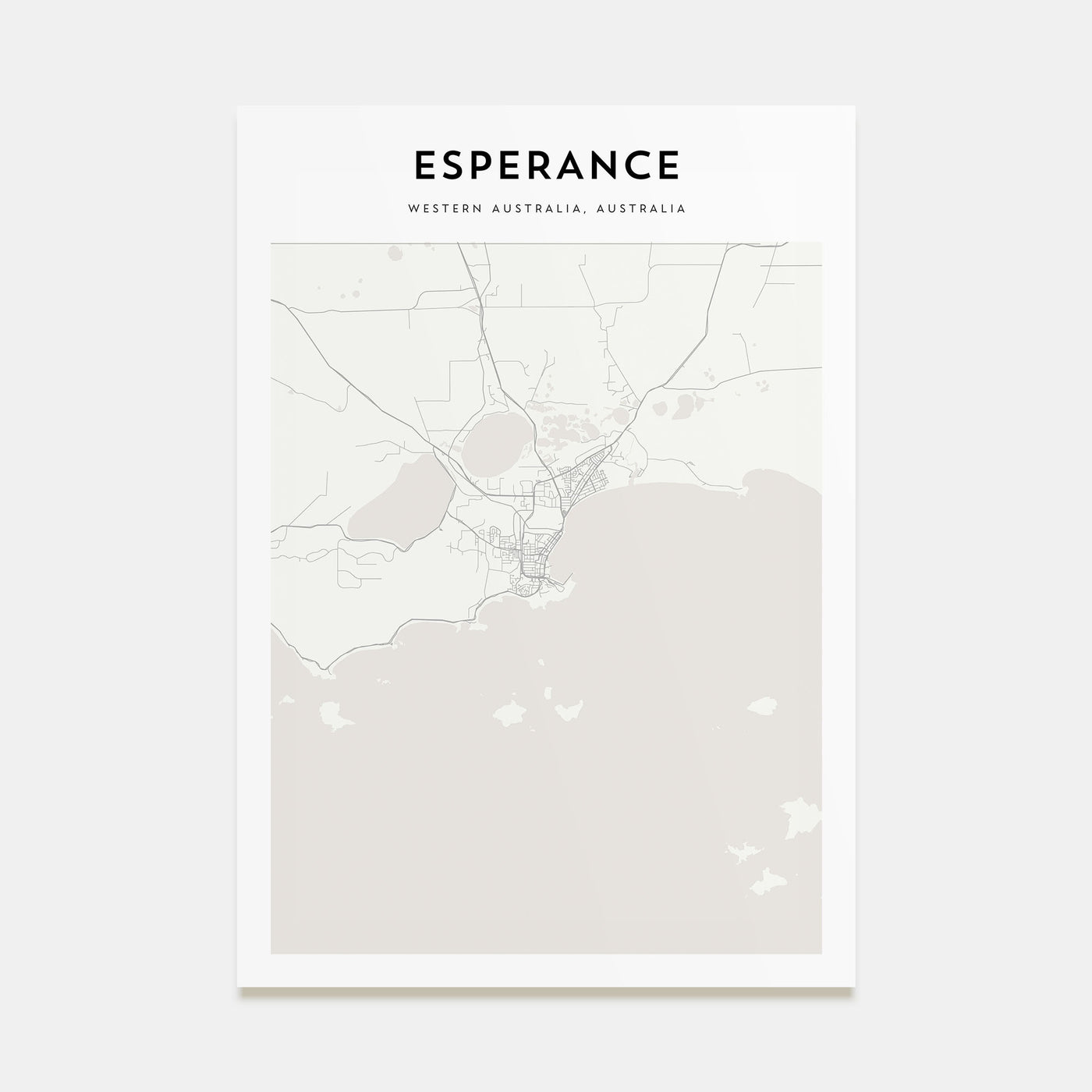 Esperance Map Portrait Poster