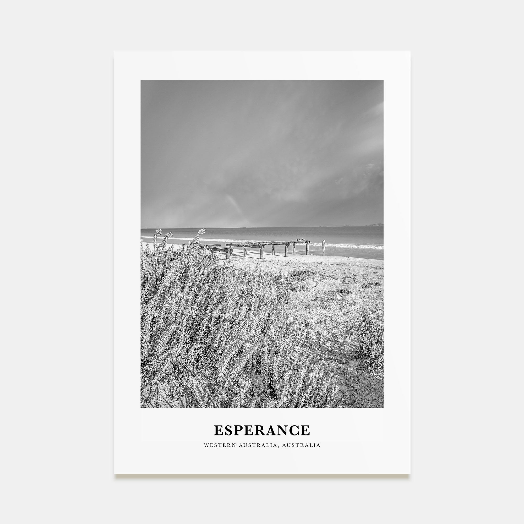 Esperance Portrait B&W Poster