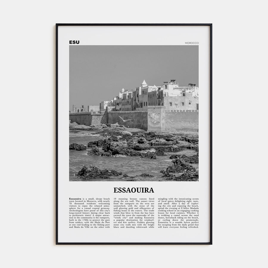 Essaouira Travel B&W Poster
