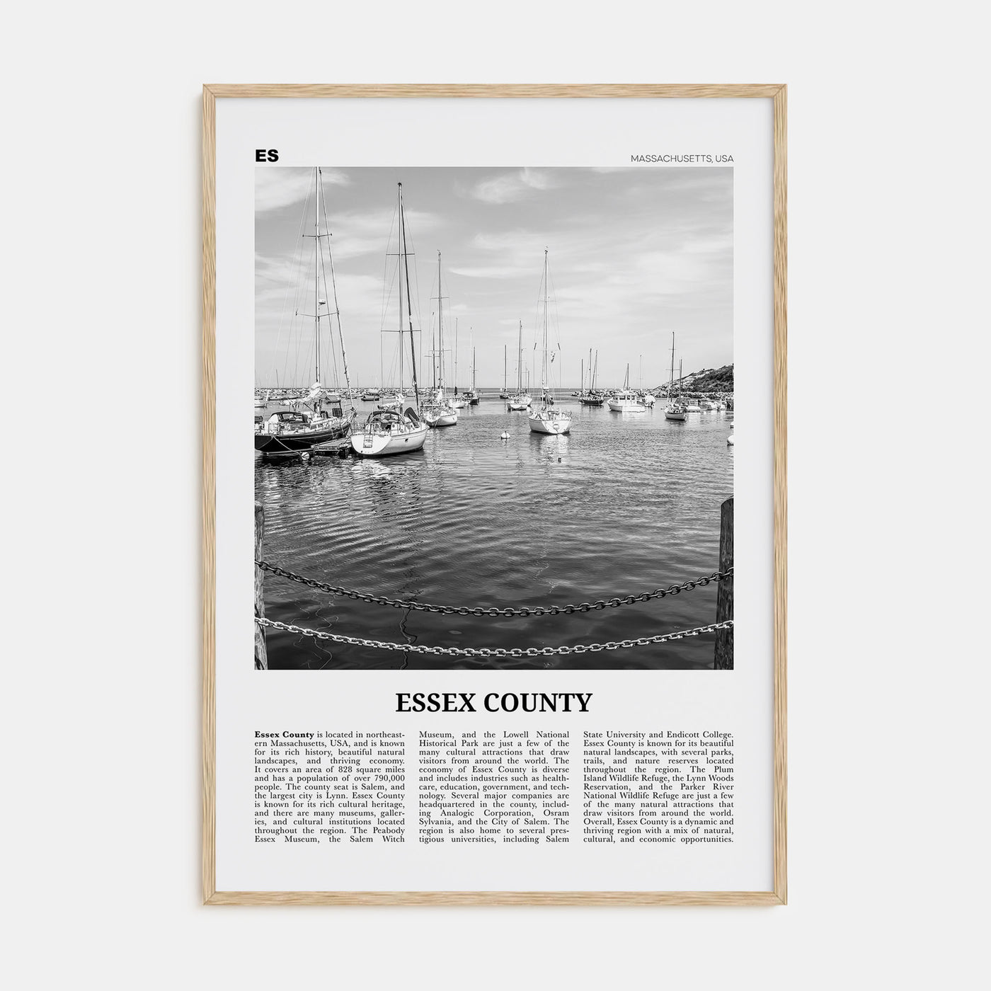 Essex County Travel B&W Poster