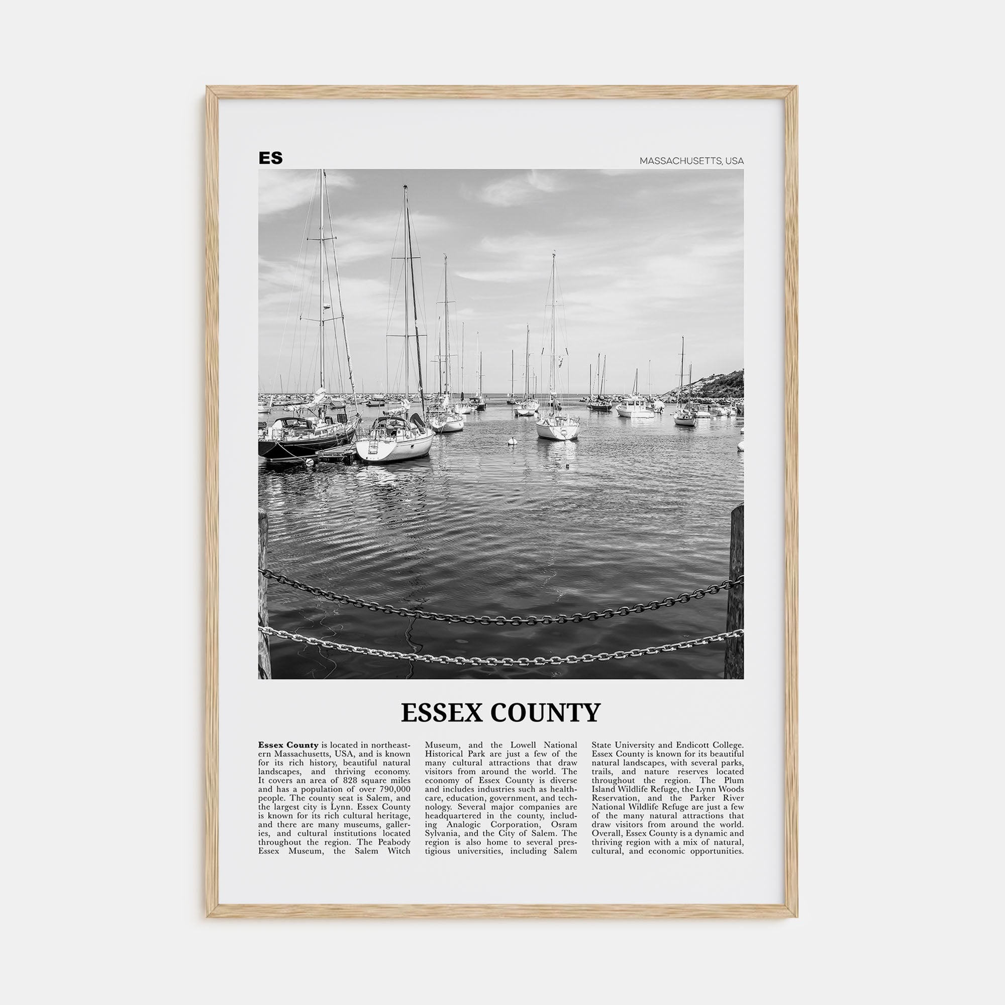 Essex County Travel B&W Poster