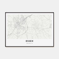 Essex Map Landscape Poster