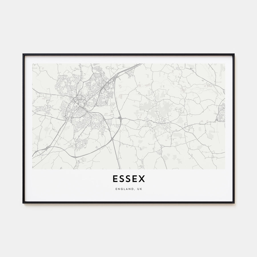 Essex Map Landscape Poster