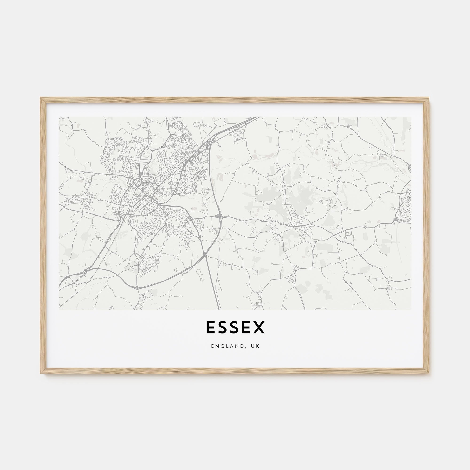 Essex Map Landscape Poster