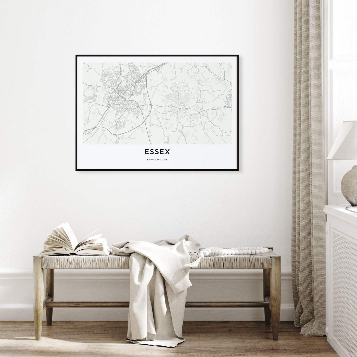 Essex Map Landscape Poster