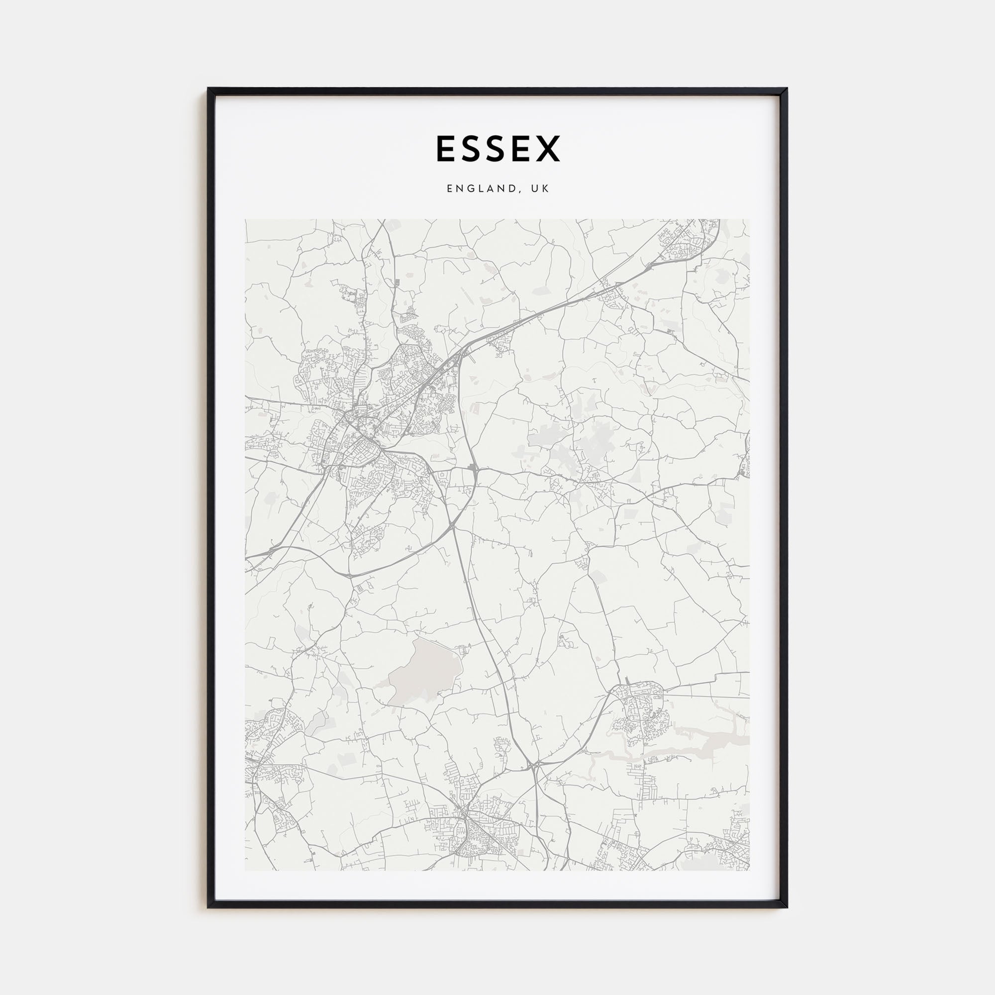Essex Map Portrait Poster
