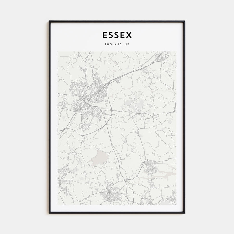 Essex Map Portrait Poster