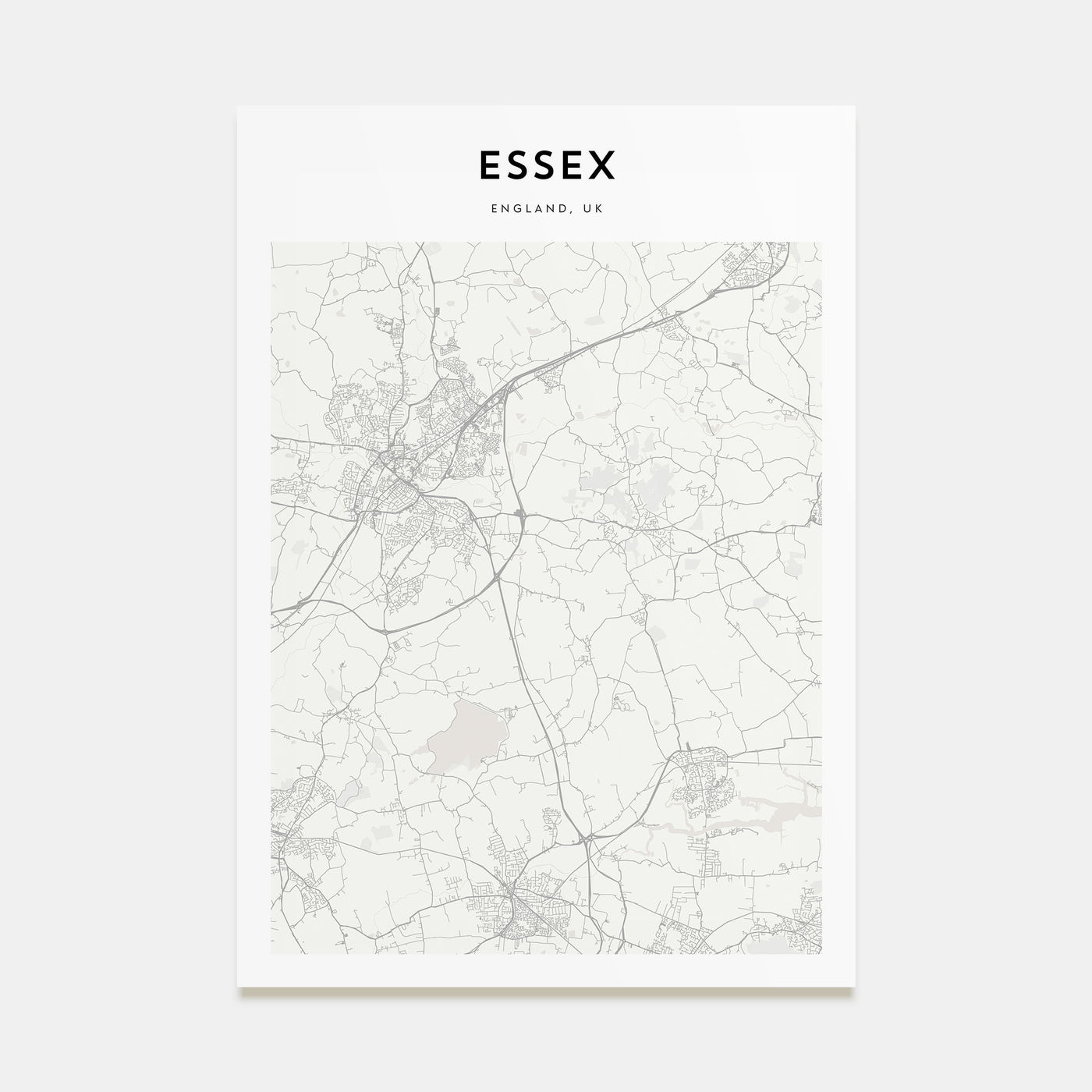 Essex Map Portrait Poster