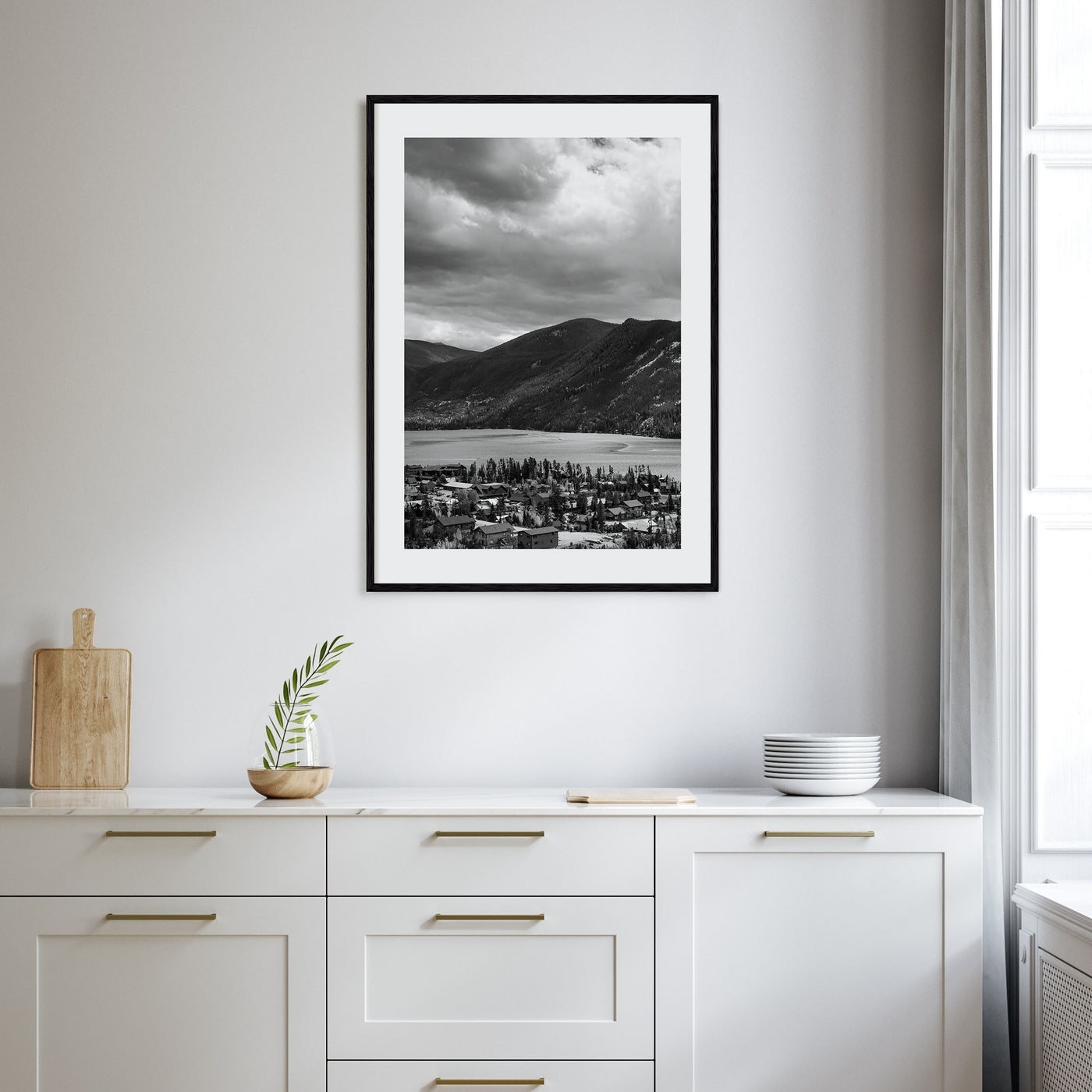 Estes Park Photo B&W Poster