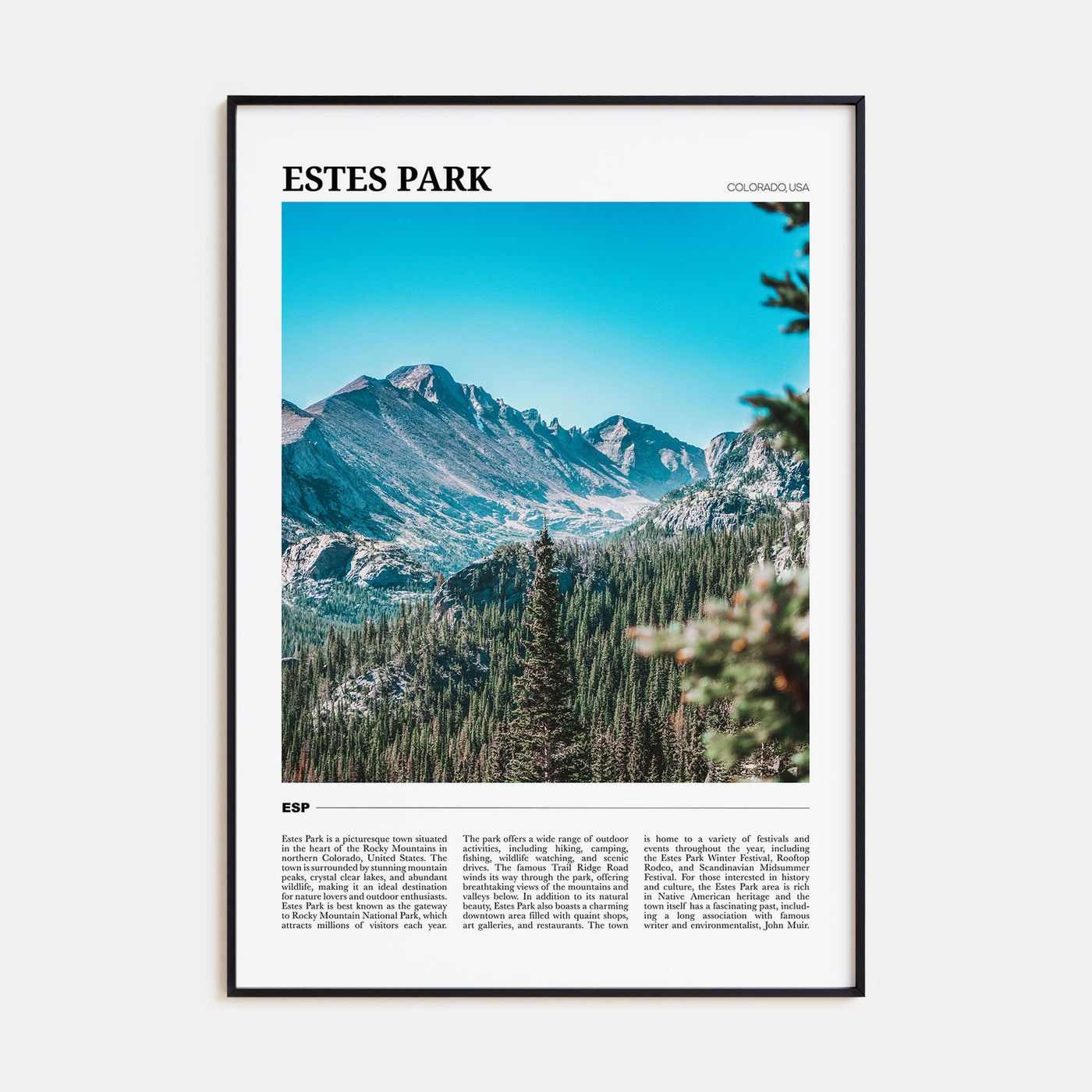Estes Park Travel Color Poster