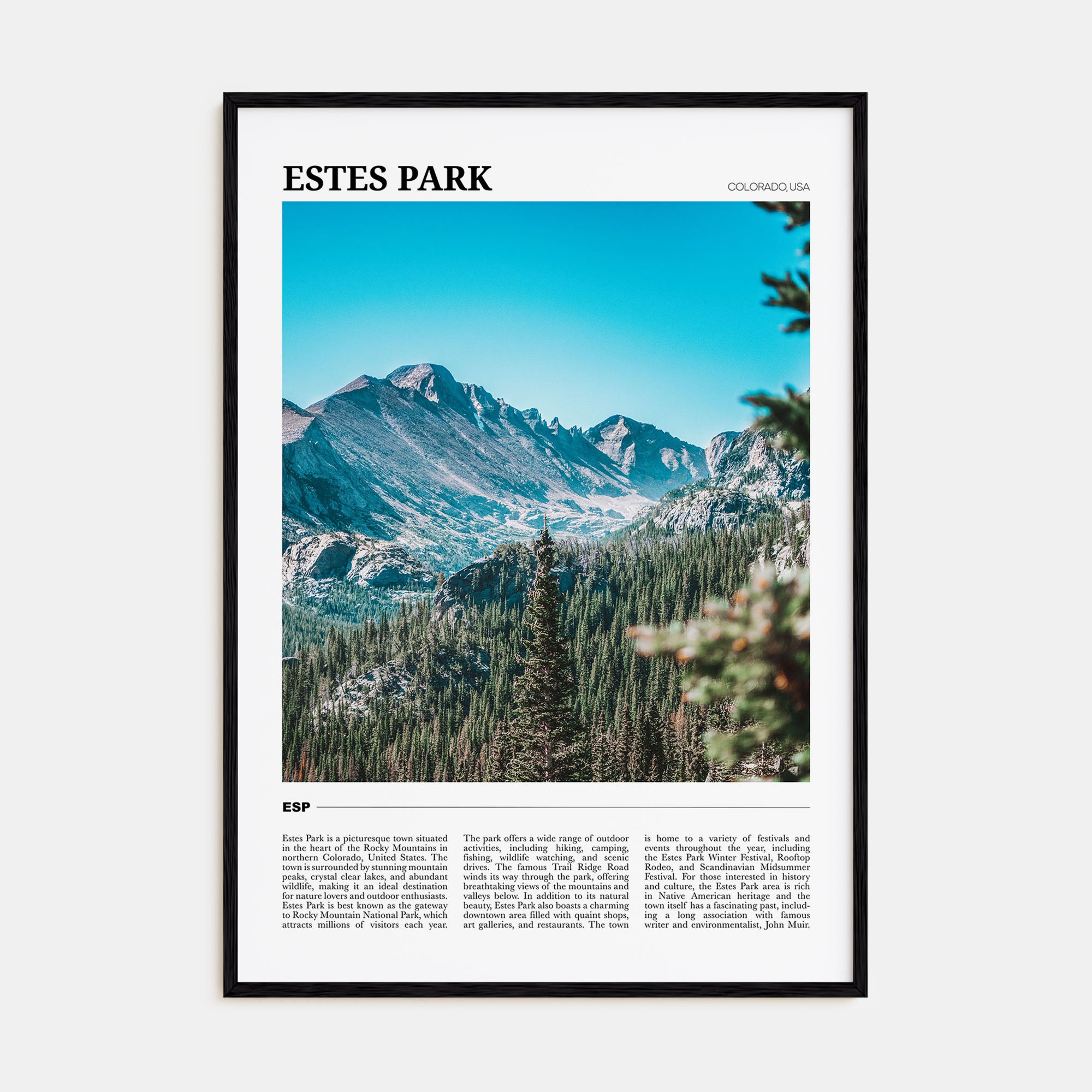 Estes Park Travel Color Poster