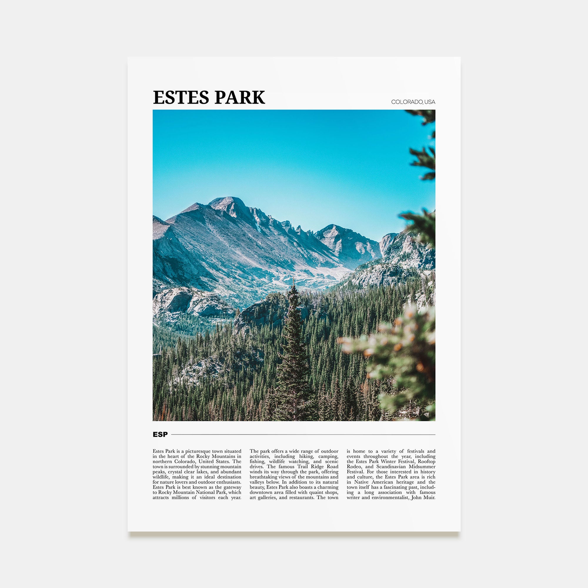 Estes Park Travel Color Poster