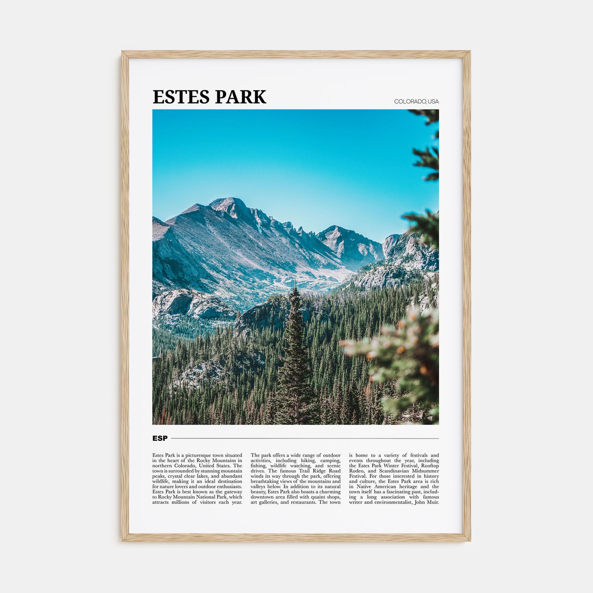 Estes Park Travel Color Poster