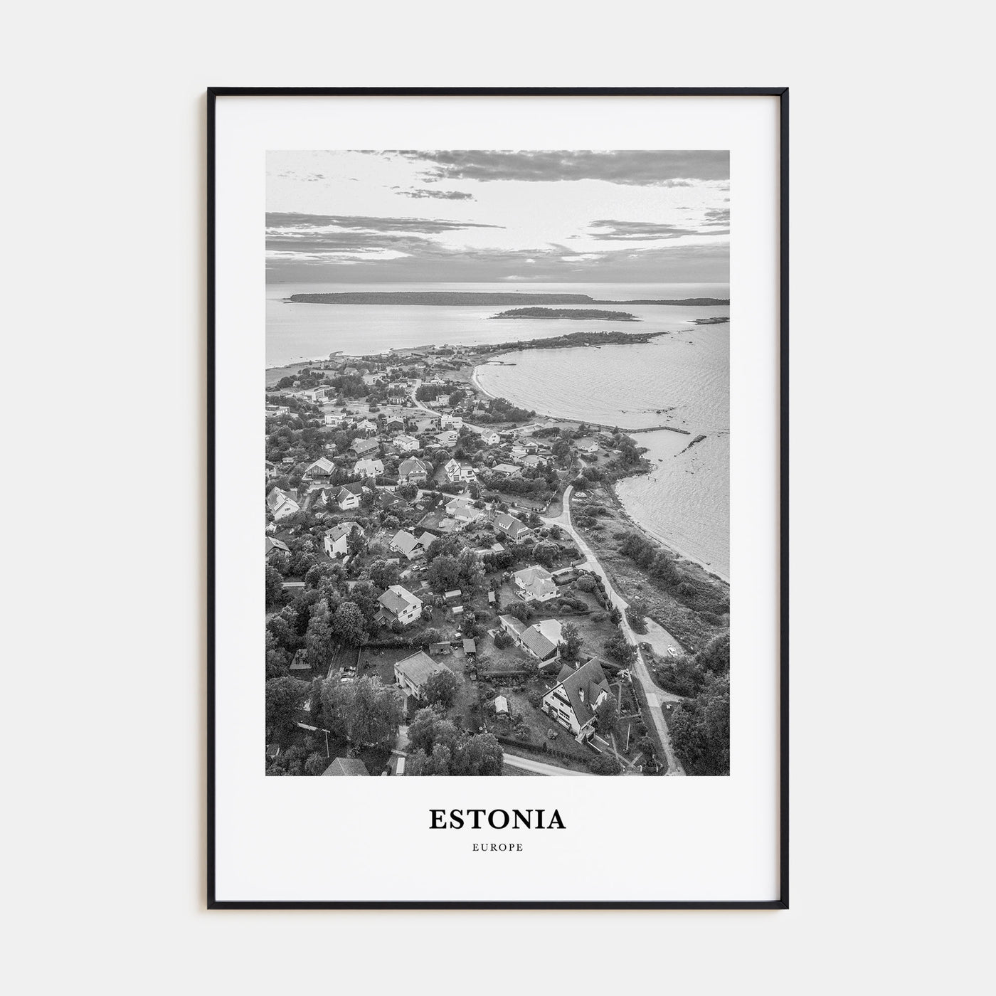 Estonia Portrait B&W Poster
