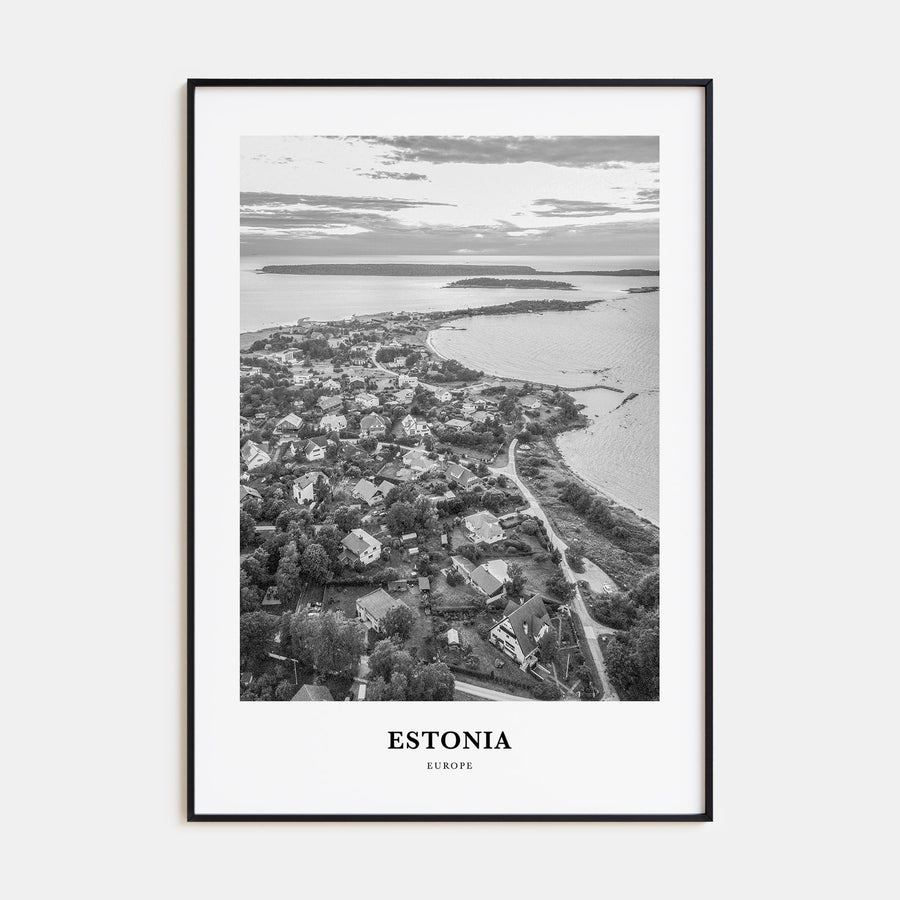 Estonia Portrait B&W Poster