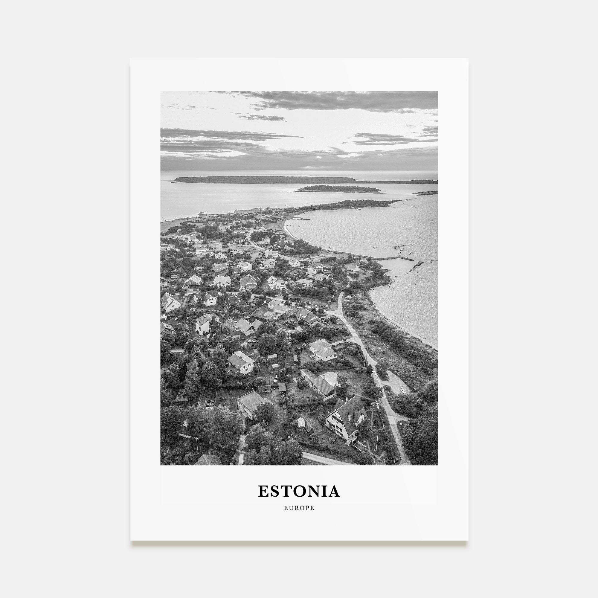 Estonia Portrait B&W Poster