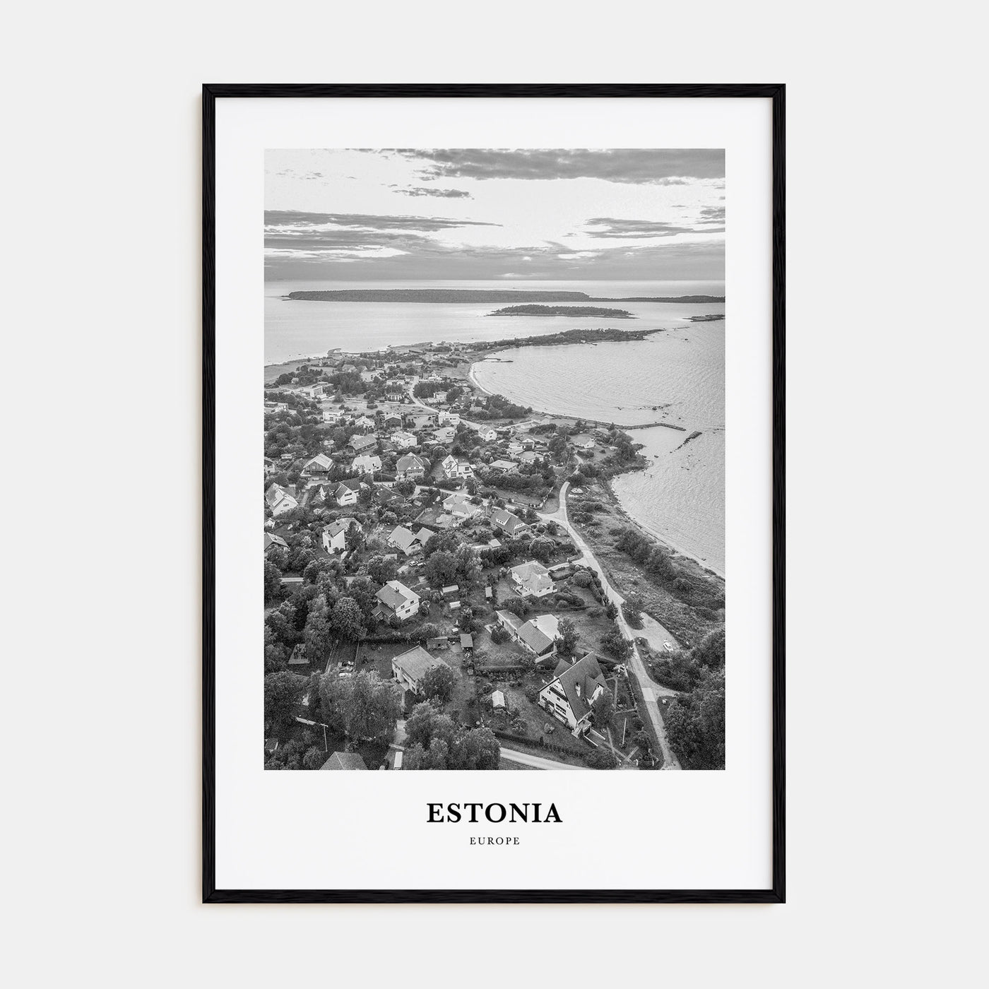 Estonia Portrait B&W Poster