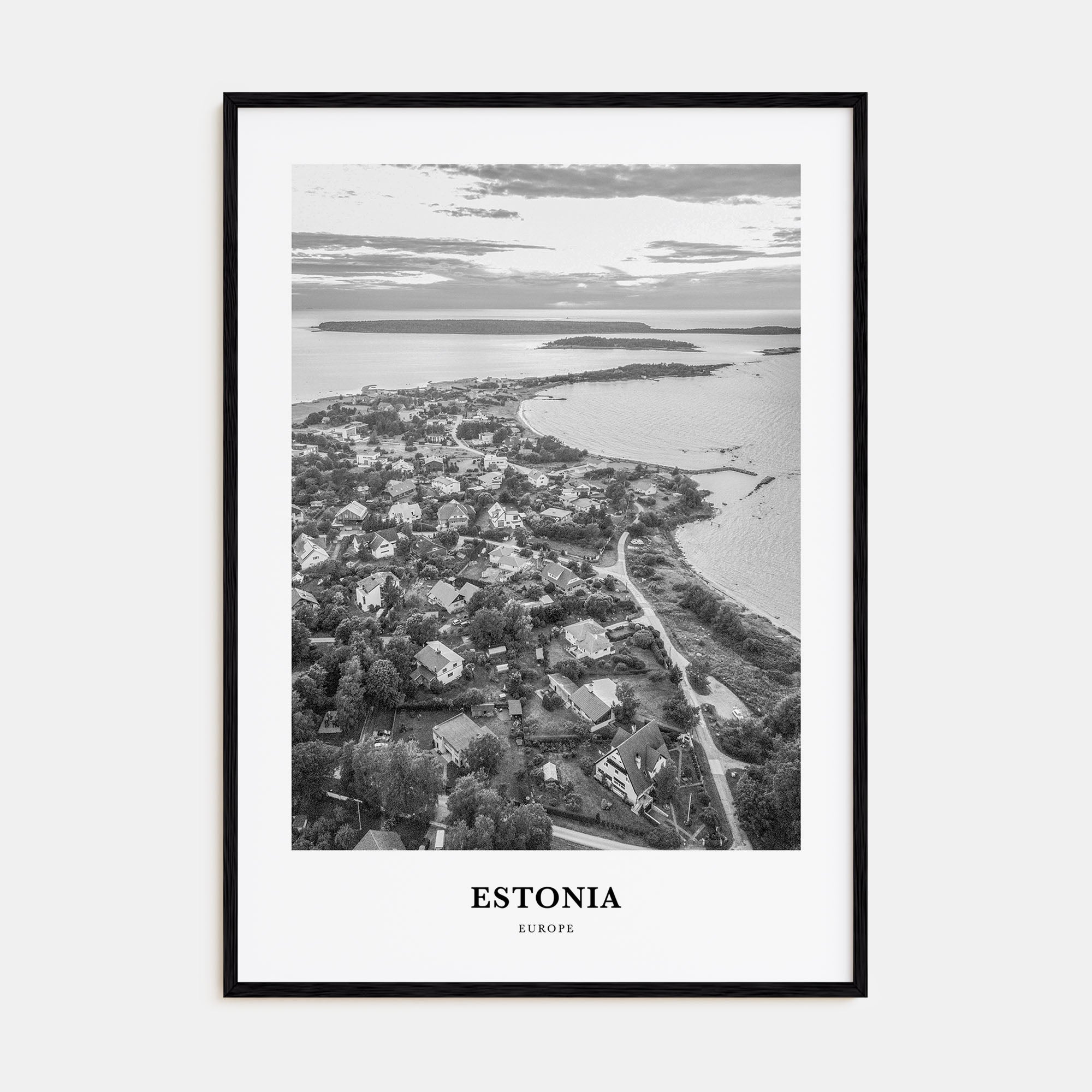 Estonia Portrait B&W Poster