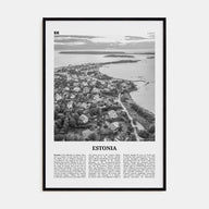 Estonia Travel B&W Poster