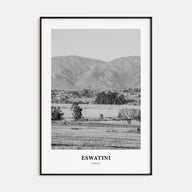 Eswatini Portrait B&W Poster