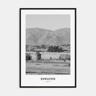 Eswatini Portrait B&W Poster