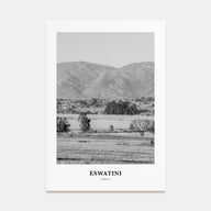 Eswatini Portrait B&W Poster