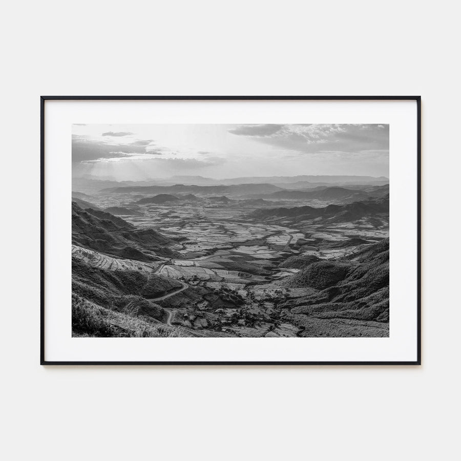 Ethiopia Landscape B&W Poster